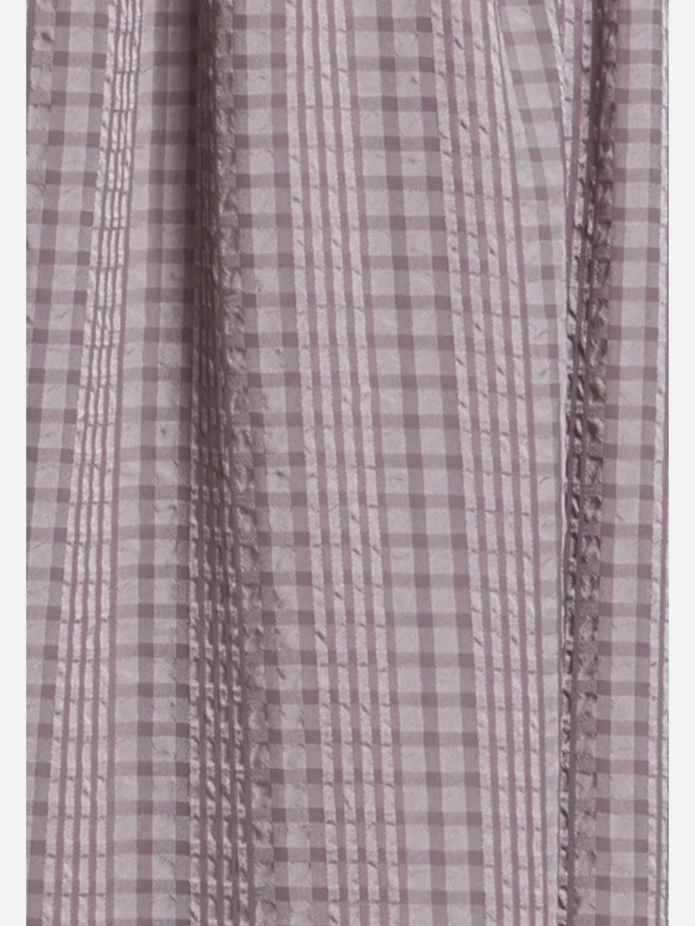 Madewell Purple Plaid Square Neck Tiered Textured Seersucker Midi Size Medium - Picture 6 of 12